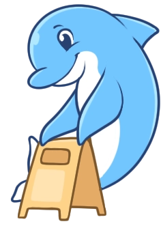 Dolphin Working Sign